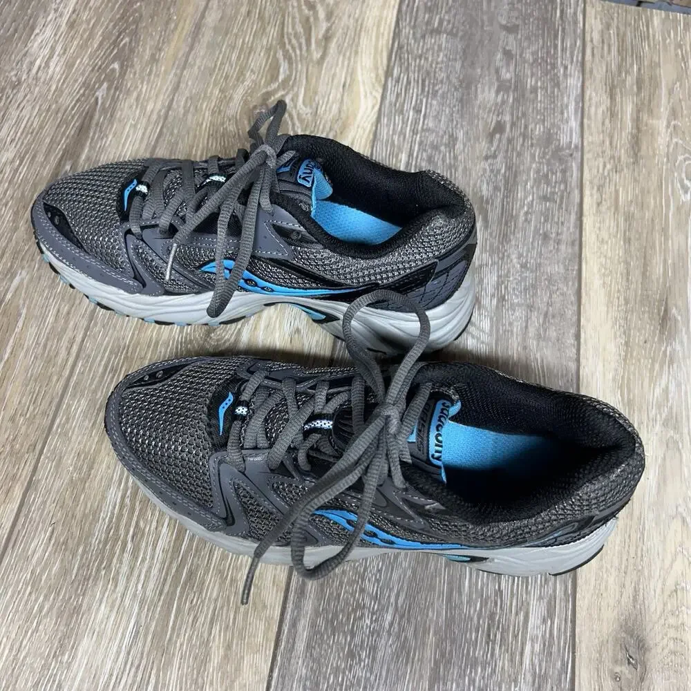 Saucony Oasis 2 Womens US Size 7.5 15210-1 Gray Blue Black Running Sneaker Shoes